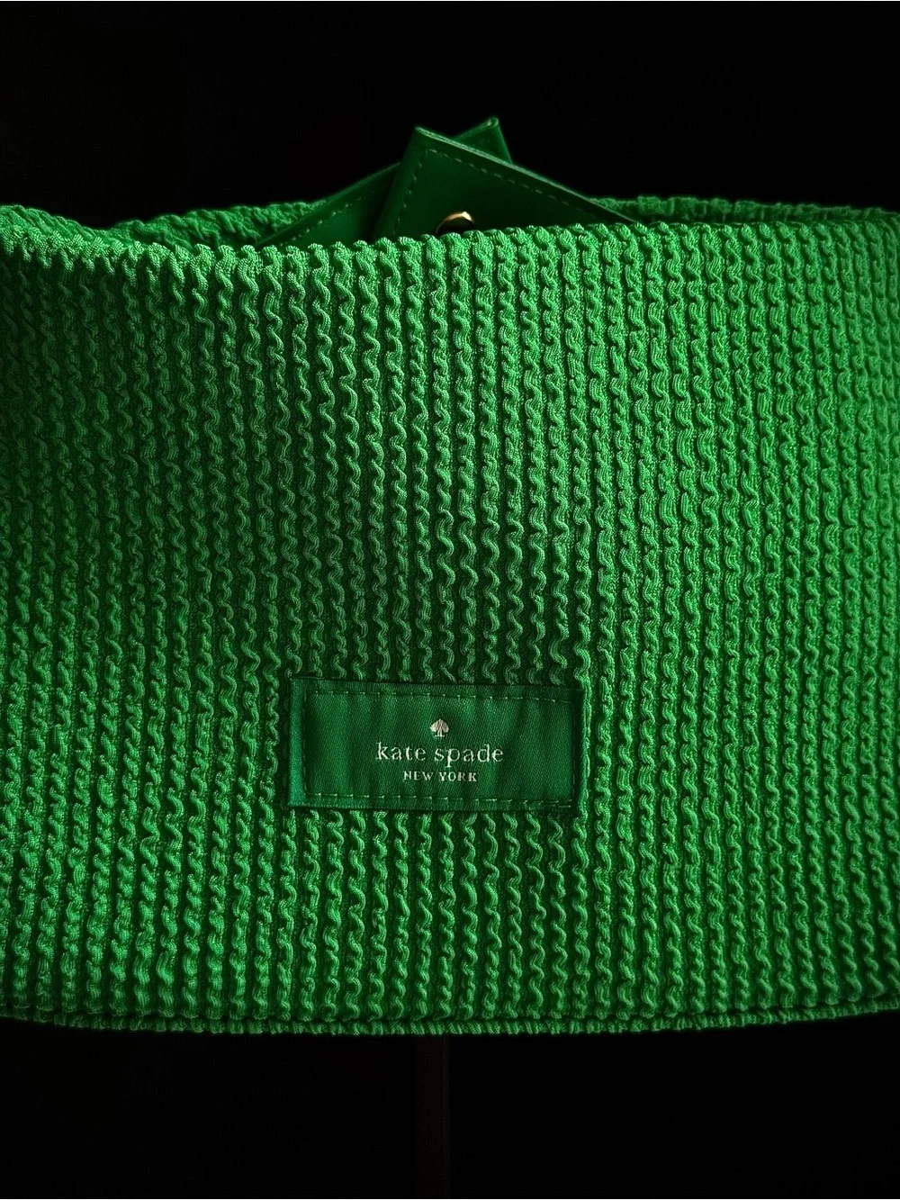 NWOT Kate Spade Green Cosmetic Pouch Makeup Bag Travel Toiletry Organizer